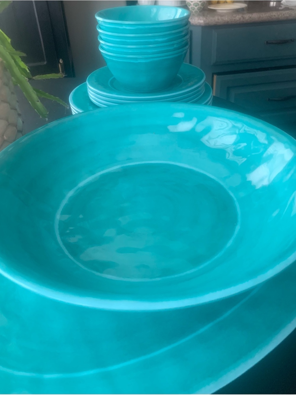 Ceramic Turquoise Dinnerware Set - Home Dining - Picture 3 of 3